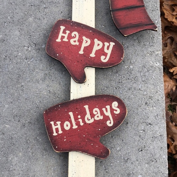 Happy Holidays Snowman outdoor Christmas sign decor - Picture 5 of 8